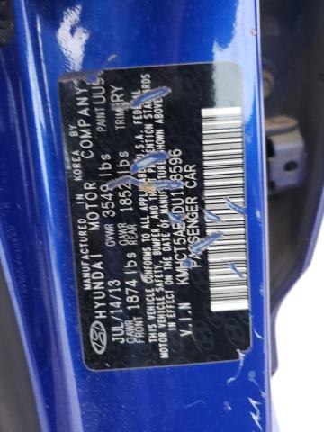 Photo 10 from auction – 2013 HYUNDAI ACCENT GLS with VIN KMHCT5AE9DU128596