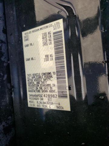 Photo 10 from auction – 2016 NISSAN MAXIMA 3.5 with VIN 1N4AA6AP1GC428982