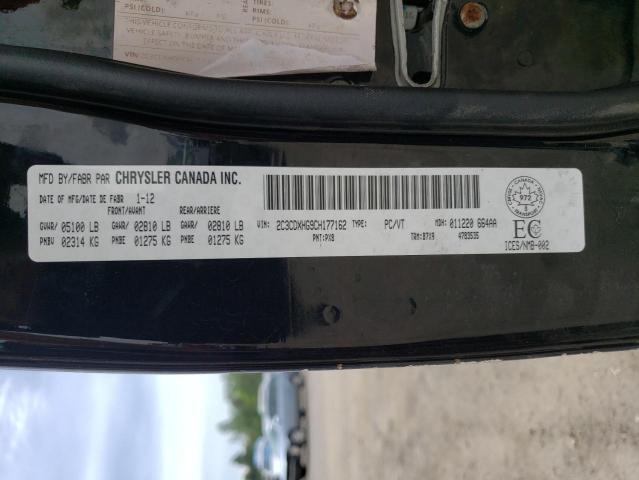 Photo 10 from auction – 2012 DODGE CHARGER SX with VIN 2C3CDXHG9CH177162