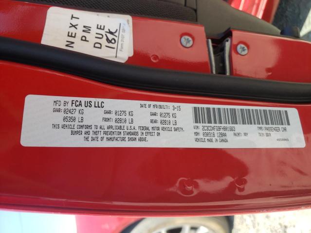 Photo 10 from auction – 2015 DODGE CHARGER SE with VIN 2C3CDXFG9FH801663