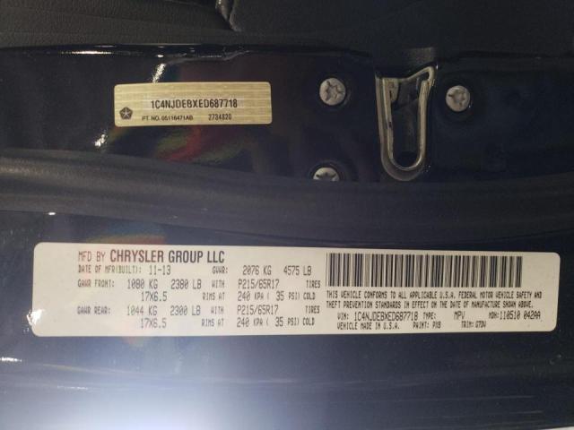 Photo 10 from auction – 2014 JEEP COMPASS LA with VIN 1C4NJDEBXED687718
