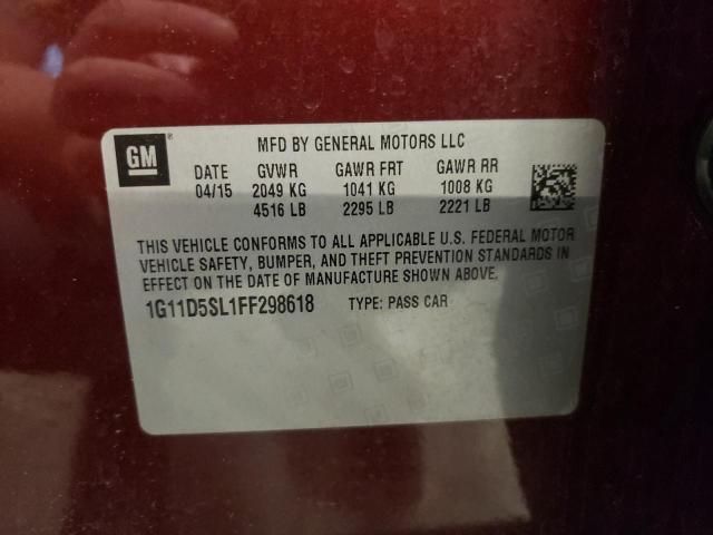 Photo 10 from auction – 2015 CHEVROLET MALIBU 2LT with VIN 1G11D5SL1FF298618