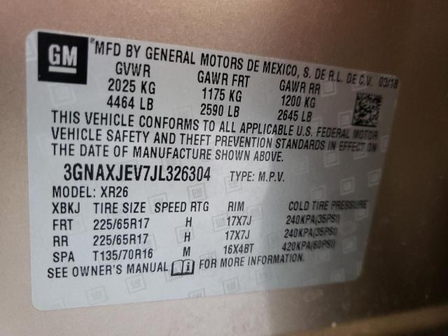 Photo 10 from auction – 2018 CHEVROLET EQUINOX LT with VIN 3GNAXJEV7JL326304