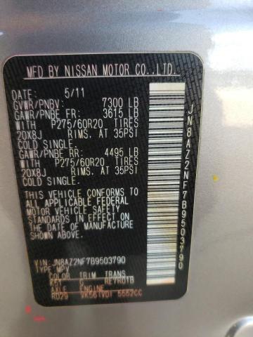 Photo 10 from auction – 2011 INFINITI QX56 with VIN JN8AZ2NF7B9503790