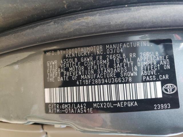 Photo 10 from auction – 2004 TOYOTA AVALON XL with VIN 4T1BF28B94U366378