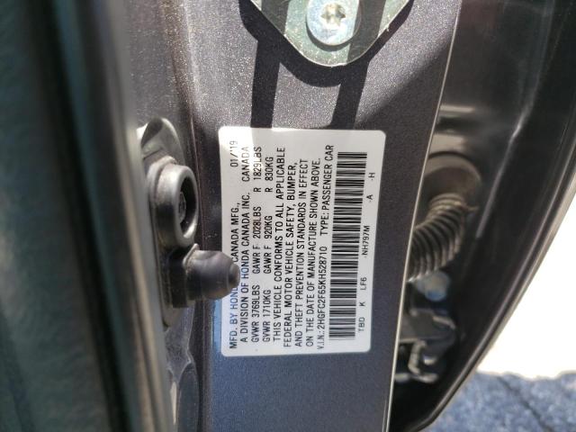 Photo 10 from auction – 2019 HONDA CIVIC LX with VIN 2HGFC2F65KH528710