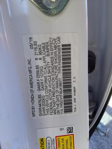 Photo 10 from auction – 2018 HONDA ACCORD SPO with VIN 1HGCV1F38JA188317