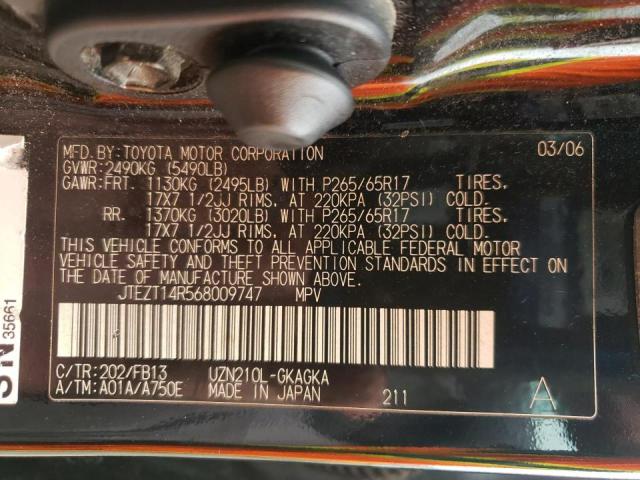 Photo 10 from auction – 2006 TOYOTA 4RUNNER SR with VIN JTEZT14R568009747