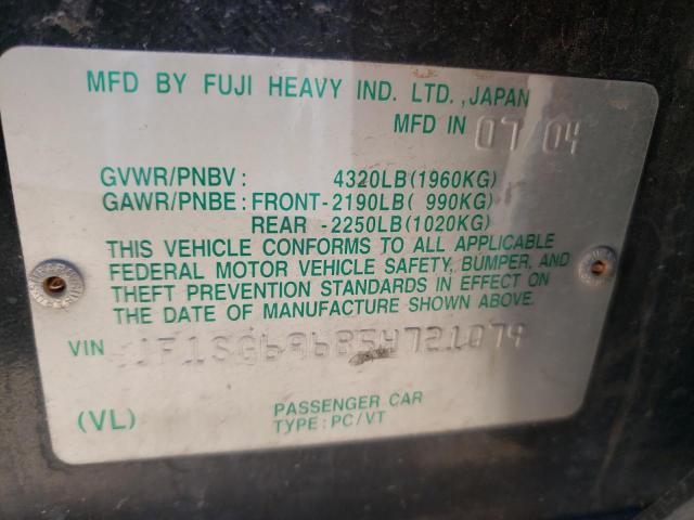 Photo 10 from auction – 2005 SUBARU FORESTER 2 with VIN JF1SG69685H721079