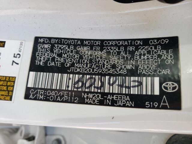 Photo 10 from auction – 2009 TOYOTA PRIUS with VIN JTDKB20U593545348