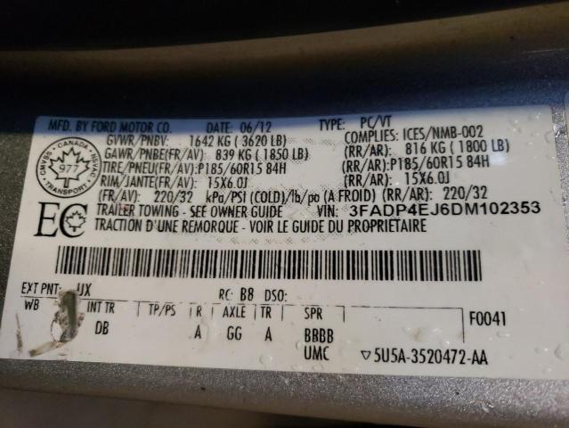 Photo 10 from auction – 2013 FORD FIESTA SE with VIN 3FADP4EJ6DM102353