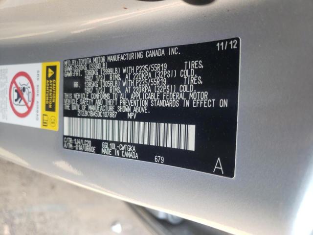 Photo 10 from auction – 2013 LEXUS RX 350 with VIN 2T2ZK1BA5DC107887