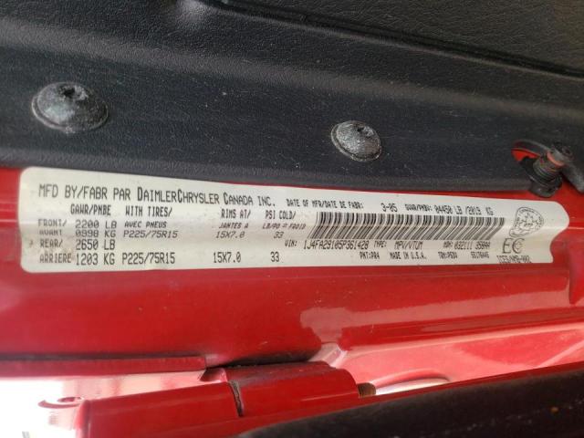 Photo 10 from auction – 2005 JEEP WRANGLER / with VIN 1J4FA29105P361428