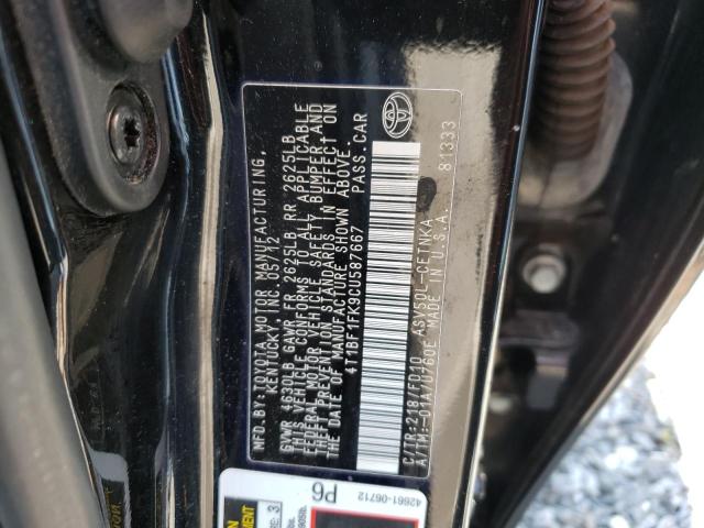 Photo 10 from auction – 2012 TOYOTA CAMRY BASE with VIN 4T1BF1FK9CU587667