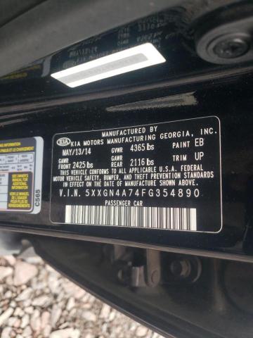Photo 10 from auction – 2015 KIA OPTIMA EX with VIN 5XXGN4A74FG354890