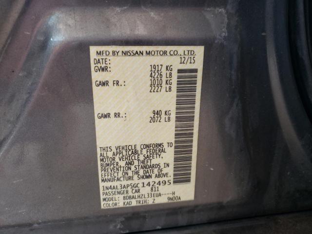 Photo 10 from auction – 2016 NISSAN ALTIMA 2.5 with VIN 1N4AL3AP5GC142495