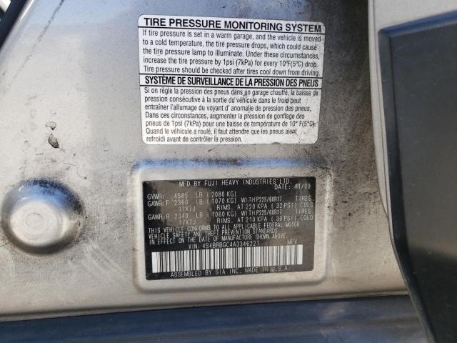 Photo 10 from auction – 2010 SUBARU OUTBACK 2. with VIN 4S4BRBGC4A3346221