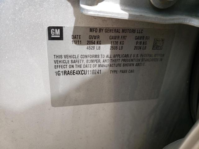 Photo 10 from auction – 2012 CHEVROLET VOLT with VIN 1G1RA6E4XCU110241