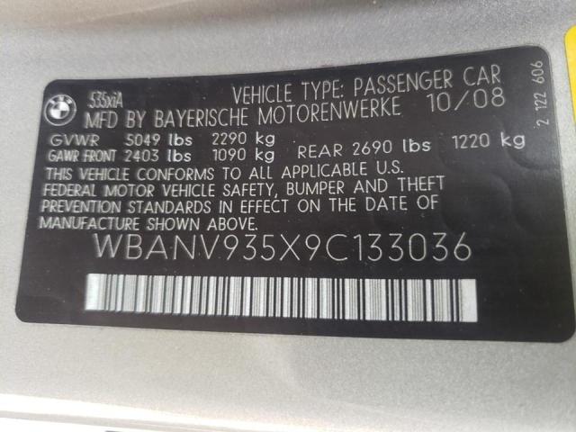 Photo 10 from auction – 2009 BMW 535 XI with VIN WBANV935X9C133036