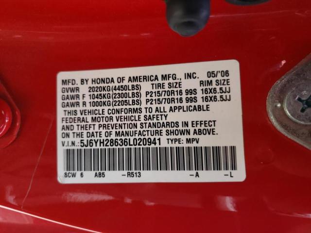 Photo 10 from auction – 2006 HONDA ELEMENT EX with VIN 5J6YH28636L020941