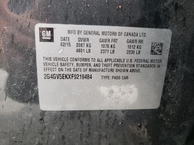 Zdjęcie 10 z aukcji – 2015 BUICK REGAL z VIN 2G4GV5EKXF9219484