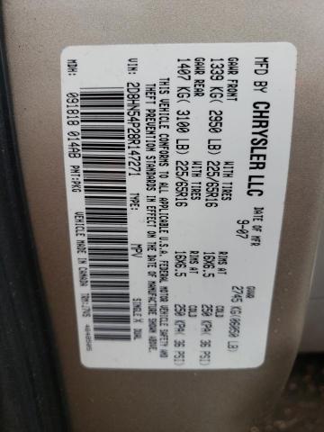 Photo 10 from auction – 2008 DODGE GRAND CARA with VIN 2D8HN54P28R147271