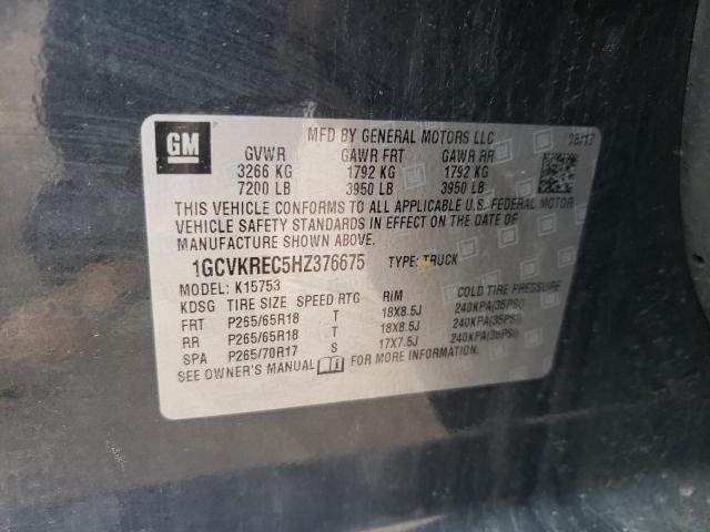 Photo 10 from auction – 2017 CHEVROLET SILVERADO with VIN 1GCVKREC5HZ376675