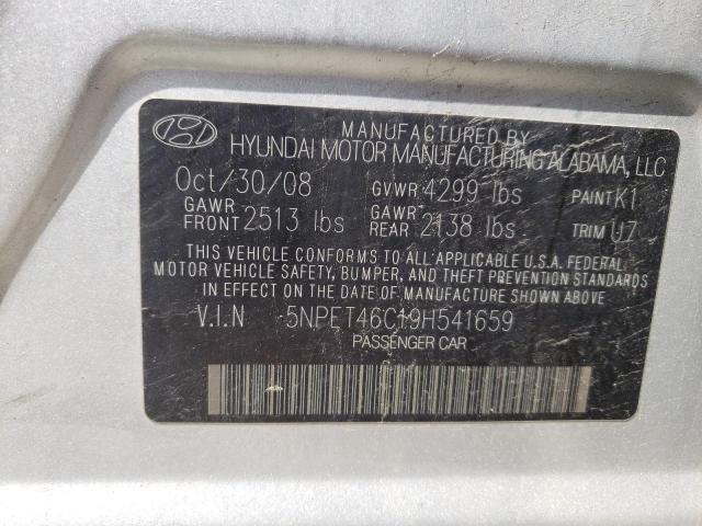 Photo 10 from auction – 2009 HYUNDAI SONATA GLS with VIN 5NPET46C19H541659