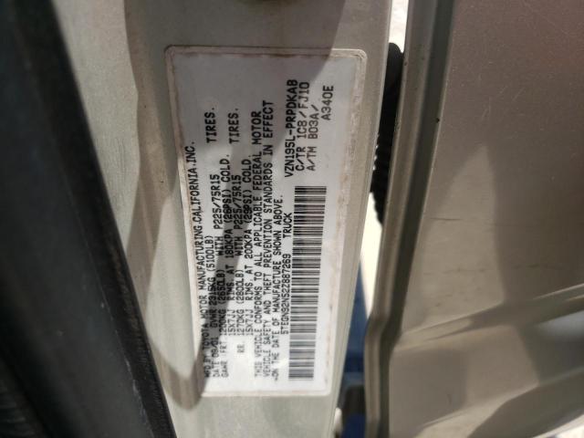 Photo 10 from auction – 2002 TOYOTA TACOMA DOU with VIN 5TEGN92N52Z887269