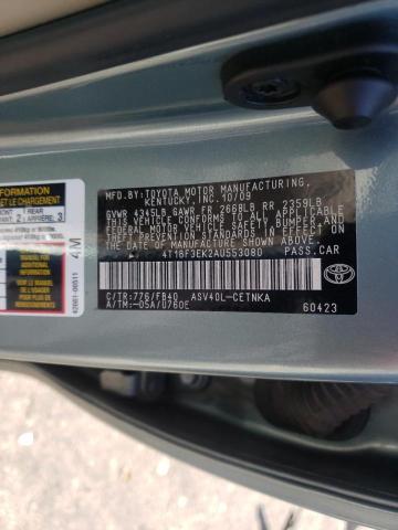 Photo 10 from auction – 2010 TOYOTA CAMRY BASE with VIN 4T1BF3EK2AU553080