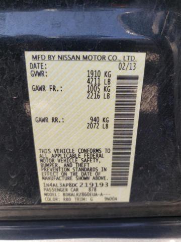 Photo 10 from auction – 2013 NISSAN ALTIMA 2.5 with VIN 1N4AL3AP8DC219193
