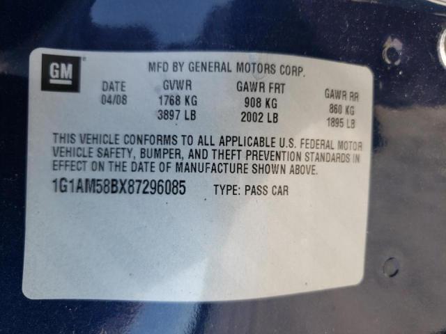 Photo 10 from auction – 2008 CHEVROLET COBALT SPO with VIN 1G1AM58BX87296085