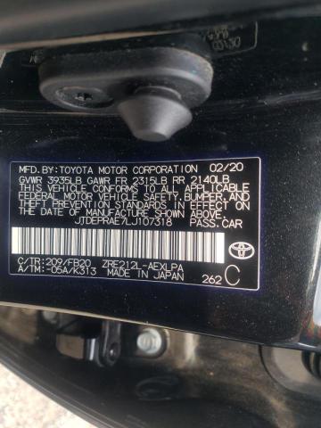 Photo 10 from auction – 2020 TOYOTA COROLLA LE with VIN JTDEPRAE7LJ107318