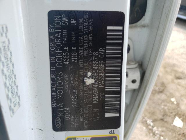 Photo 10 from auction – 2014 KIA OPTIMA LX with VIN KNAGM4A70E5488718