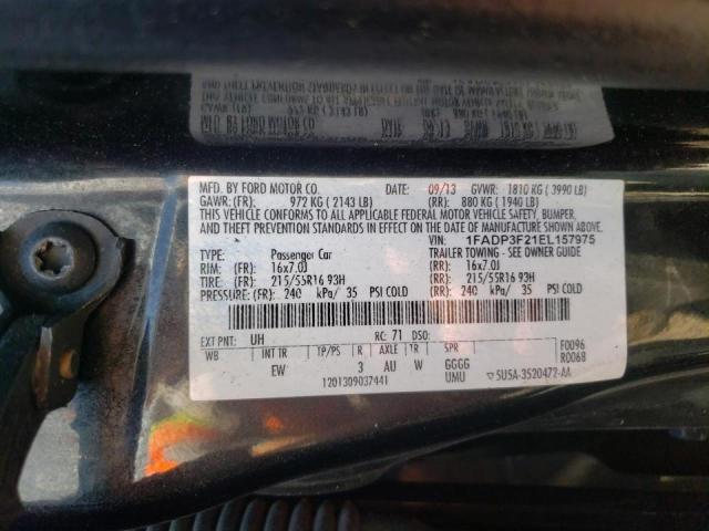 Photo 10 from auction – 2014 FORD FOCUS SE with VIN 1FADP3F21EL157975