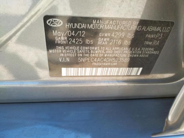 Photo 10 from auction – 2013 HYUNDAI SONATA SE with VIN 5NPEC4AC4DH523589