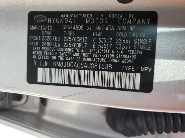 Photo 10 from auction – 2010 HYUNDAI TUCSON GLS with VIN KM8JUCAC8AU081838