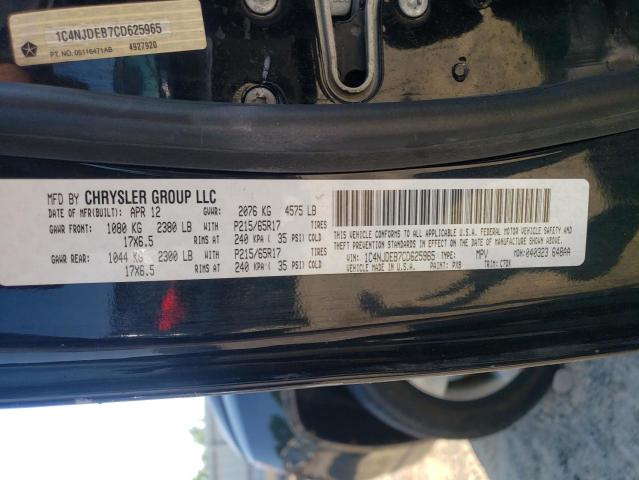 Photo 10 from auction – 2012 JEEP COMPASS LA with VIN 1C4NJDEB7CD625965