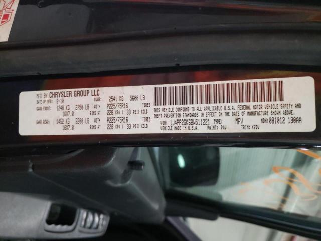 Photo 10 from auction – 2011 JEEP LIBERTY SP with VIN 1J4PP2GK6BW511221