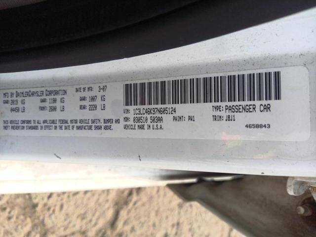 Photo 10 from auction – 2007 CHRYSLER SEBRING with VIN 1C3LC46K97N605124