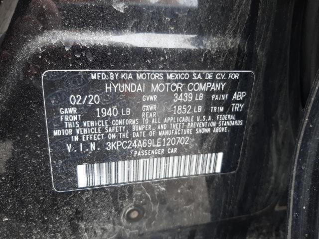 Photo 10 from auction – 2020 HYUNDAI ACCENT SE with VIN 3KPC24A69LE120702