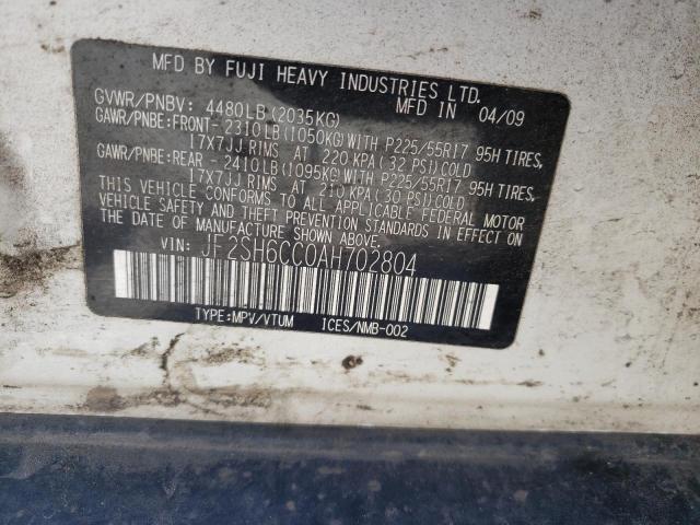 Photo 10 from auction – 2010 SUBARU FORESTER 2 with VIN JF2SH6CC0AH702804