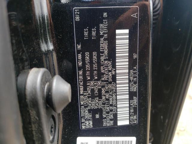 Photo 10 from auction – 2021 TOYOTA HIGHLANDER with VIN 5TDFZRBH8MS148567