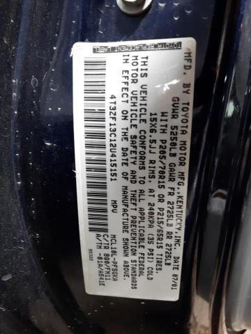 Photo 10 from auction – 2002 TOYOTA SIENNA LE with VIN 4T3ZF13C12U415151