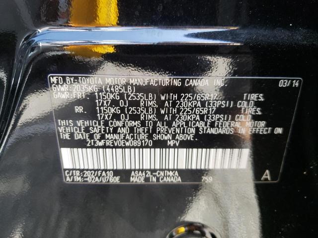 Photo 10 from auction – 2014 TOYOTA RAV4 XLE with VIN 2T3WFREV0EW089170