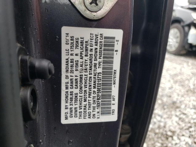 Photo 10 from auction – 2014 HONDA CIVIC LX with VIN 19XFB2F59EE015775
