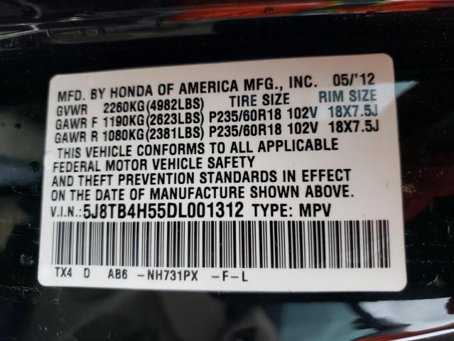 Photo 10 from auction – 2013 ACURA RDX TECHNO with VIN 5J8TB4H55DL001312