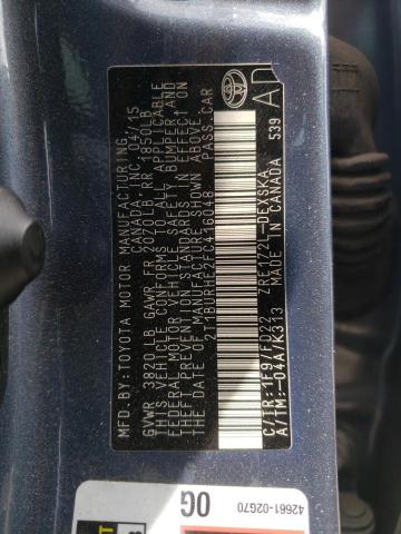 Foto 10 de la subasta – 2015 TOYOTA COROLLA L con VIN 2T1BURHE2FC416048