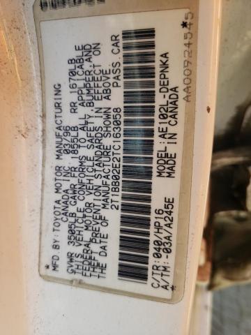 Photo 10 from auction – 1996 TOYOTA COROLLA DX with VIN 2T1BB02E2TC163058