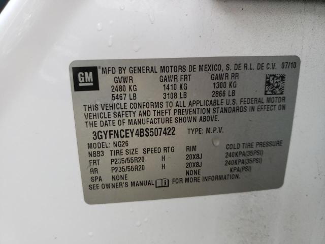 Photo 10 from auction – 2011 CADILLAC SRX PREMIU with VIN 3GYFNCEY4BS507422